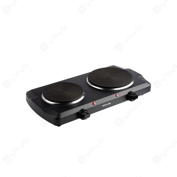 اجاق برقی قابل حمل دو شعله گرین لاین مدل GL-EG01 در رنگ بندی مشکی است.