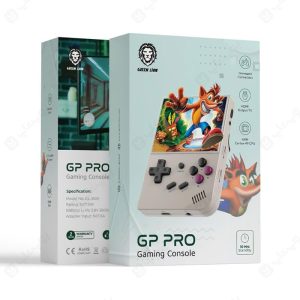 کنسول بازی قابل حمل گرین لاین مدل GL-35XX GP Pro در بسته بندی مناسب قرار رارد.