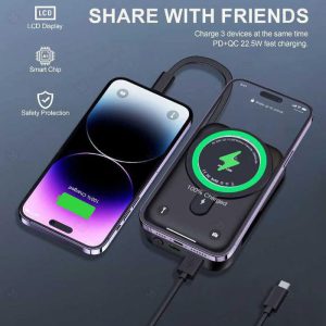 پاوربانک 20000mAh مگ سیف گرین لاین مدل Monaco GNMPB20KTC دارای تراشه هوشمند کنترل جریان می باشد.