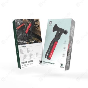 تبر چند کاره گرین لاین مدل Storm Breaker GNSTRMHM13 ساخته شده با فولاد ضد زنگ می باشد.