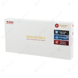 ساعت هوشمند مدل HK19 Ultra 2 نسخه CHat GPT در بسته بندی مناسب می باشد.
