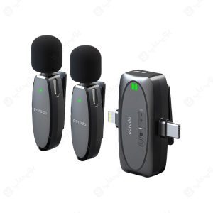 میکروفن یقه ای دوتایی تایپ C و لایتنینگ پرودو مدل PD-2MLAV