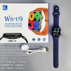 ساعت هوشمند مدل WS-U9 دارای شارژر مگنتی است.