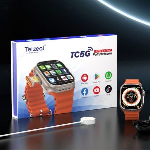 ساعت هوشمند سیم کارت خور تلزیل مدل TC5G با شارژر مگنتی است.