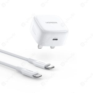 شارژر دیواری یوگرین مدل CD137 70297 با کابل تایپ C به لایتنینگ 1 متری