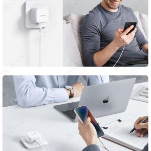 شارژر دیواری یوگرین مدل CD137 70297 با کابل تایپ C به لایتنینگ می باشد.