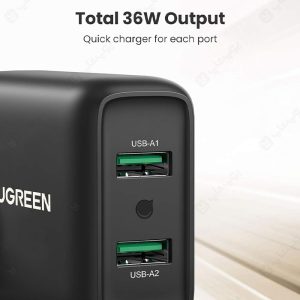 شارژر دیواری یوگرین مدل 70164 CD161 با توان خروجی 36 وات می باشد.