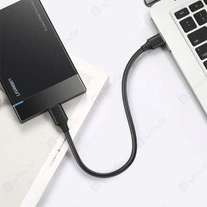 کابل Micro USB 3.0 هارد یوگرین مدل US130 10843 به طول 2 متر سازگار با هارد های اکسترنال است.