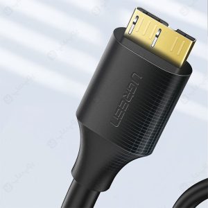 کابل Micro USB 3.0 هارد یوگرین مدل US130 10843 به طول 2 متر با رویه از جنس طلا برای پایداری بیشتر می باشد.