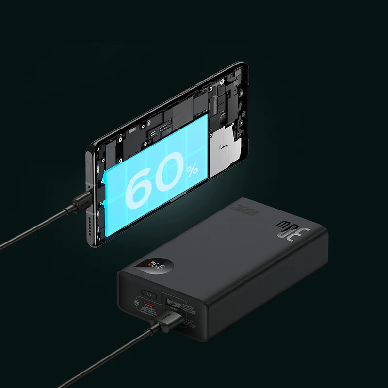 بررسی بهترین پاوربانک های بازار در فروردین 1403:پاوربانک 20000mAh بیسوس مدل Adaman2 PPAD050101
