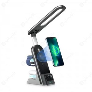 چراغ مطالعه و شارژر وایرلس 7in1 گرین لاین مدل GN7IN1WC15WBK