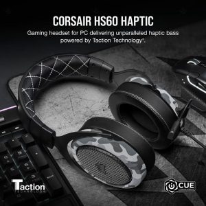 هدست گیمینگ سیمی کورسیر مدل HS60 HAPTIC ساخته شده با تکنولوژی بالا است.
