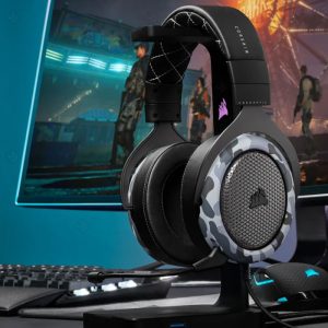 هدست گیمینگ سیمی کورسیر مدل HS60 HAPTIC با میکروفن پرتابل می باشد.