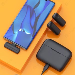 میکروفون 2 تایی بی سیم یقه ای تایپ C گرین لاین مدل GN2WMICTYC دارای باتری قوی می باشد.