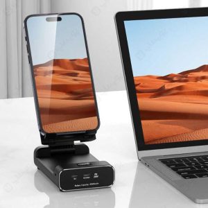 پاوربانک 10000mAh و پایه نگهدارنده تاشو گرین لاین مدل GNFLDPBST با قابلیت قرار گیری گوشی تحت زاویه قابل تنظیم می باشد.