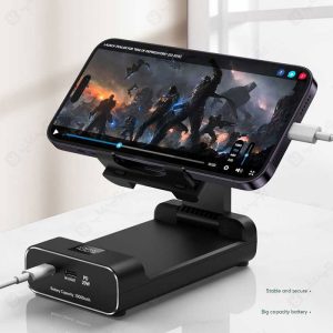 پاوربانک 10000mAh و پایه نگهدارنده تاشو گرین لاین مدل GNFLDPBST قابل استفاده در زوایای مختلف می باشد.