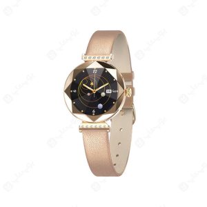 ساعت هوشمند گرین لاین Swarovski با سرتیفیکیت رسمی در رنگ بندی صورتی است.