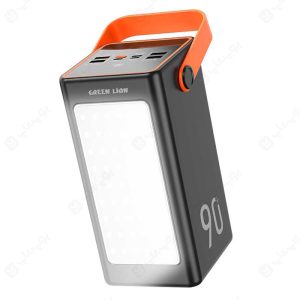 پاوربانک 90000mAh گرین لاین مدل Thunder 90 GNTHUPB90 دارای بند برای حمل آسان است.
