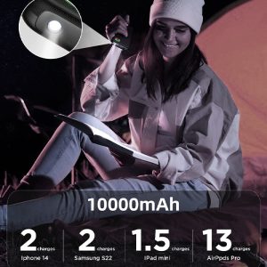 پاوربانک 10000mAh جویروم مدل JR-L014 دارای چراغ قوه می باشد.