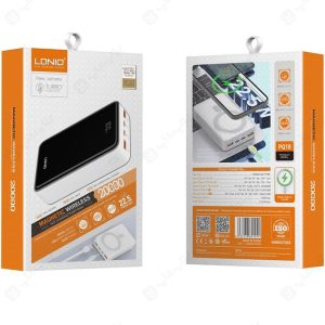 پاوربانک مگنتی 20000mAh فست شارژ الدینیو مدل PQ18 با برخورداری از طراحی باریک و سبک امکان استفاده در هر مکانی را فراهم می کند