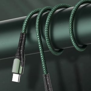 کابل شارژ 65W تایپ C به تایپ C الدینیو مدل LC101 به طول 1 متر با انعطاف پذیری بالا است.