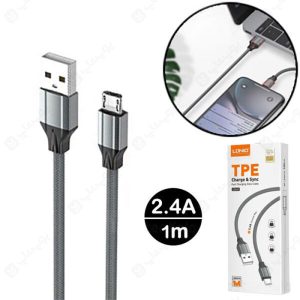 کابل شارژ USB به میکرو USB الدینیو مدل LS441 به طول 1 متر دارای شدت جریان 2.4 آمپر می باشد.