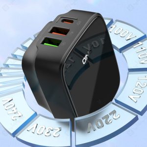 شارژر دیواری 32W الدینیو مدل Q334 با کابل USB به تایپ C به طول 1 متر دارای امنیت بالا است.