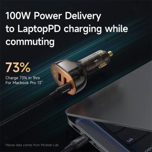 شارژر فندکی 100 وات مک دودو مدل CC-230 با پروتکل PD می باشد.