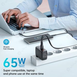 شارژر دیواری 65 وات مک دودو مدل CH-029 دارای نمایشگر LED می باشد.