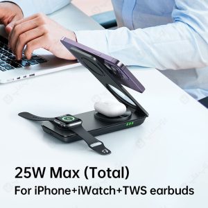 شارژر بی سیم و هولدر رومیزی مک دودو مدل CH-115 با هولدر با قابلیت چرخش 360 درجه است.