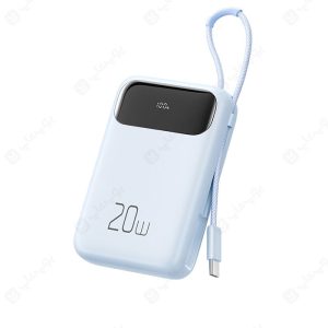 پاوربانک 10000mAh مک دودو مدل MC-324 با کابل تایپ C در رنگ بندی آبی می باشد.