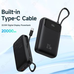 پاوربانک 20000mAh مک دودو مدل MC-372 با کابل تایپ C دارای کابل همراه است.
