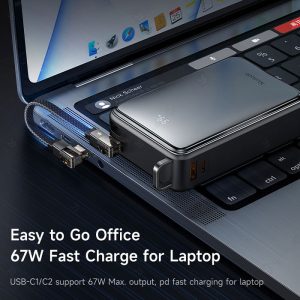پاوربانک 67W 20000mAh مک دودو مدل MC-433 دارای توان خروجی 67 وات است.