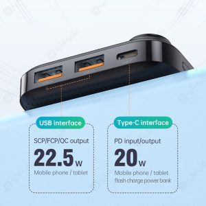 پاوربانک 20000mAh مک دودو مدل MC-716 با توان حداکثر 22.5 وات است.