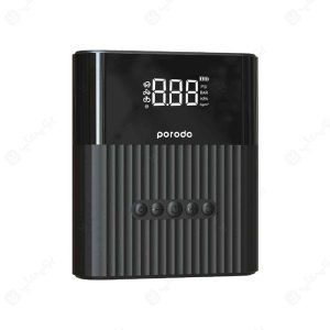 کمپرسور باد و جامپ استارتر قابل حمل خودرو پرودو مدل PD-2IN1JSAP با نمایش واحد های مختلف اندازه گیری فشار وارد بر سطح می باشد.