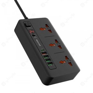 سه راهی برق پرودو مدل PD-FWCH013 دارای 3 پلاگین با سازگاری گسترده است.