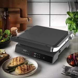 گریل برقی دیجیتال پرودو مدل PD-LSDGGR با دو صفحه گریل مجزا دارای طراحی زیبا است.