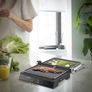 گریل برقی دیجیتال پرودو مدل PD-LSDGGR با دو صفحه گریل مجزا با دمای تا 230 درجه سانتیگراد است.