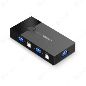 کی وی ام سوئیچ 2 پورت VGA همراه کابل یوگرین مدل 30357