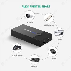 کی وی ام سوئیچ 2 پورت VGA همراه کابل یوگرین مدل 30357 قابل استفاده برای دیوایس های مختلف می باشد.