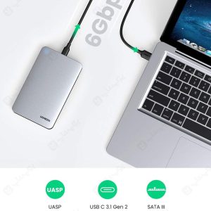 باکس هارد 2.5 اینچ USB 3.1 یوگرین مدل 70498 CM300 دارای سرعت انتثال 6گیگابیت بر ثانیه است.