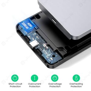 باکس هارد 2.5 اینچ USB 3.1 یوگرین مدل 70498 CM300 دارای ایمنی بالا می باشد.