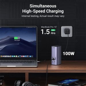 داک استیشن 12 پورت یوگرین مدل CM555 90325 با سرعت شارژ بالا تا توان 100 وات می باشد.