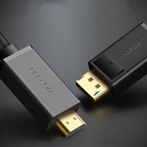 کابل DisplayPort به HDMI با رزولوشن 1080p یوگرین مدل 10202 DP101 به طول 2 متر دارای رابط از جنس طلا می باشد.
