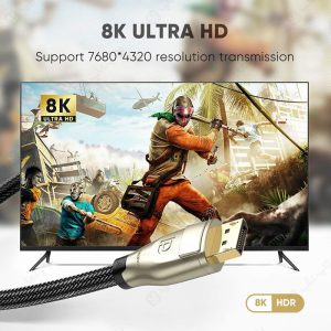 کابل DisplayPort دو سر نر یوگرین مدل 60843 DP112 به طول 2 متر با قابلیت انتقال تصاویر تا کیفیت 8K می باشد.