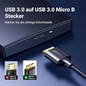 کابل Micro USB 3.0 (هارد) یوگرین مدل US130 10840 / کابل Micro USB 3.0 (هارد) یوگرین مدل US130 10841 با عملکرد عالی است.