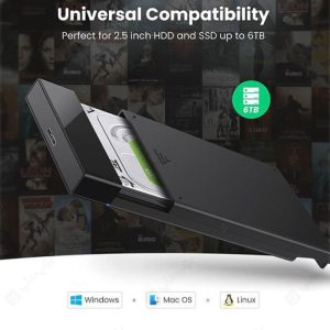 باکس هارد 2.5 اینچ USB 3.0 یوگرین مدل 30848 US221 با سازگاری تا 6 گیگابایت می باشد.