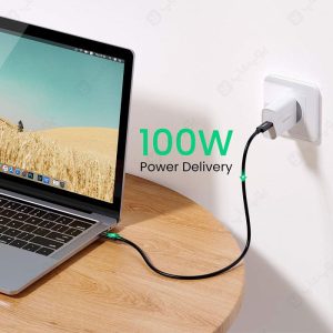 کابل Type-C به Type-C یوگرین مدل US341 80324 به طول 0.5 متر با قابلیت عبور 100 وات می باشد.