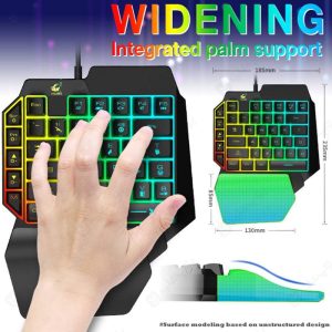 مینی کیبورد گیمینگ مدل Ziyoulang G11 دارای طراحی ارگونومیک می باشد.