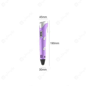قلم طراحی سه بعدی 3d pen-2 دارای ابعاد متناسب برای استفاده راحت است.